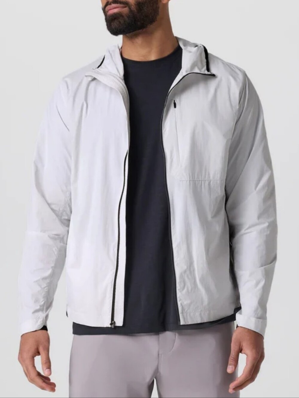 Vuori Ronan Packable Jacket Frost White EUC